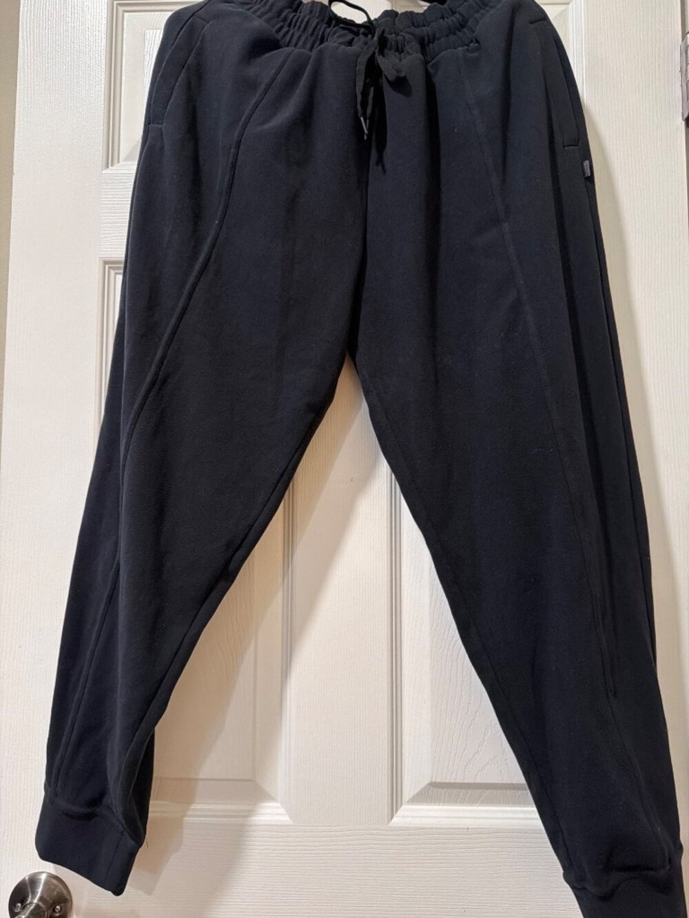 Mondetta Mens Black Fleece Jogger Pants XL Elastic Waistband Polyester Blend